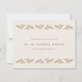 Vintage Branch Boho Trouwwebsite RSVP Kaartje (Voorkant)