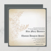 Vintage - Branch bruiloft uitnodigingen (Voorkant / Achterkant)