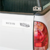 vintage brandweerauto potloodschets brandvman teke bumpersticker (Op Truck)