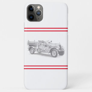 vintage brandweerauto potloodschets brandvman teke Case-Mate iPhone case
