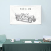 vintage brandweerauto potloodschets brandvman teke spandoek (Beurs)