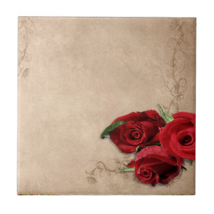 Vintage Brandy Roos Tegeltje