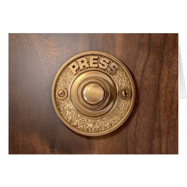 Vintage Brass Doorbell (Voorkant Horizontaal)