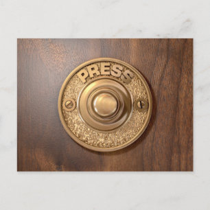 Vintage Brass Doorbell Briefkaart