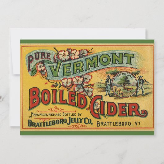 Vintage Brattleboro Jelly Boiled Cider Vermont (Voorkant)