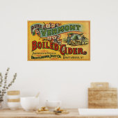 Vintage Brattleboro Jelly Boiled Cider Vermont Poster (Keuken)