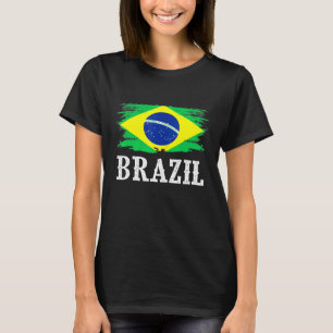 Vintage Brazil Flag I Love Brazil T-shirt