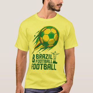 Vintage Brazilië Voetbal T-shirt Stijl t-shirt