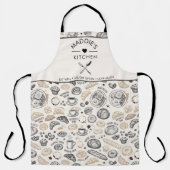 Vintage Breakfast Bakery Seamless Pattern Schort (Voorkant)