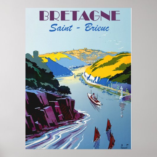 Vintage Bretagne - Poster Brittany Frankrijk (Voorkant)