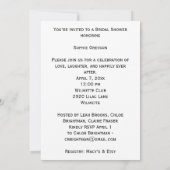 Vintage Bridal Shower Invitation Kaart (Achterkant)