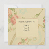 Vintage Bridal Shower Invitation Sjabloon Kaart (Achterkant)