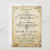   Vintage Bridal Shower Invitations Kaart (Voorkant)