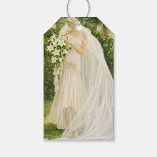 Vintage bride  cadeaulabel (Voorkant)
