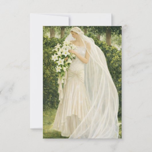 Vintage Bride Thank You Card Bedankkaart (Voorkant)