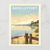 Vintage Bridgeport Connecticut Briefkaart (Voorkant)