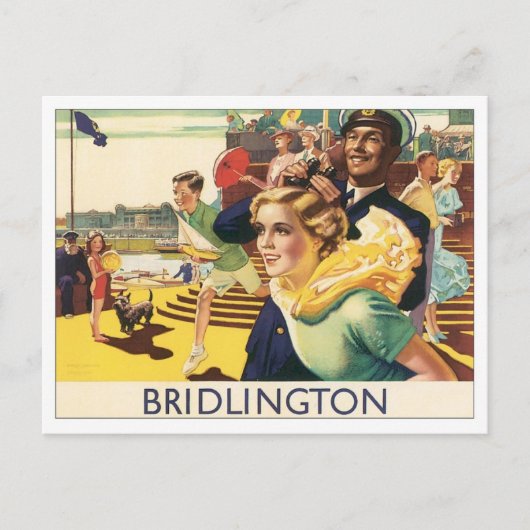 Vintage Bridlington England Briefkaart (Voorkant)