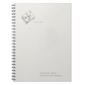 Vintage Brief Esthetiek Notitieboek (Voorkant)