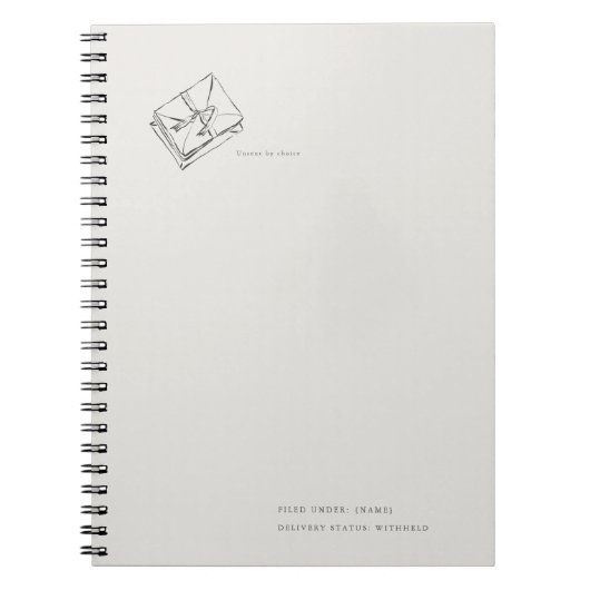 Vintage Brief Esthetiek Notitieboek (Voorkant)