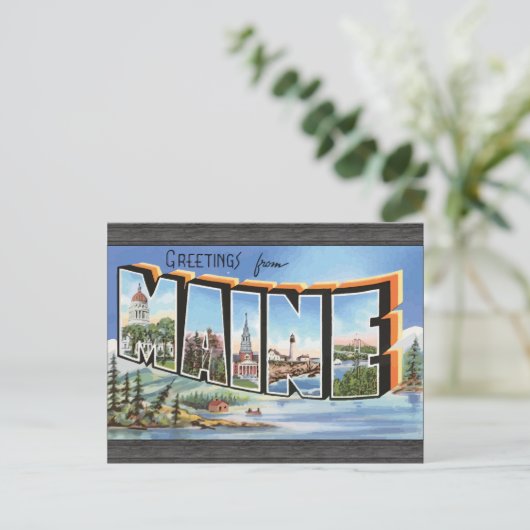 Vintage Briefkaart (Staand voorkant)