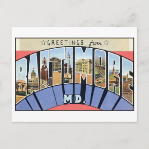 Vintage Briefkaart Baltimore