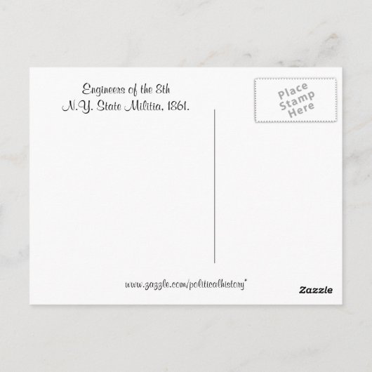 Vintage Briefkaart burgeroorlog (Achterkant)