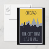Vintage-briefkaart - Chicago Briefkaart (Voorkant / Achterkant)