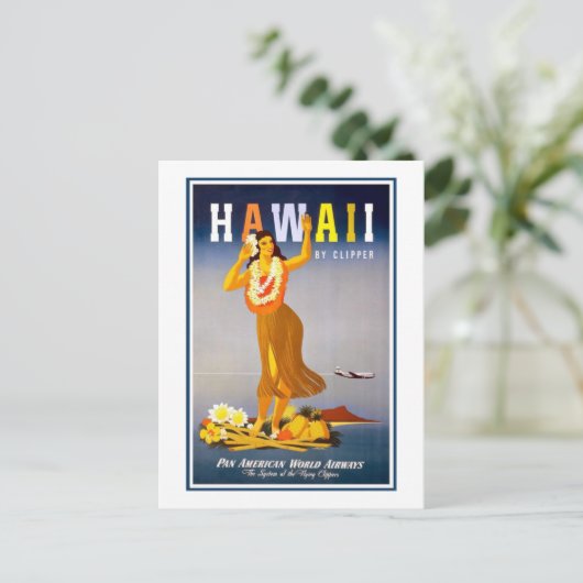 Vintage briefkaart-Hawaii Briefkaart (Staand voorkant)