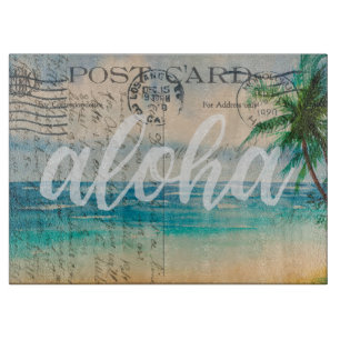 Vintage Briefkaart Hawaiian Palm Trees Snijplank