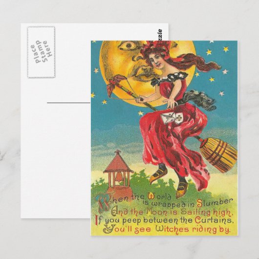 Vintage Briefkaart heek (Voorkant / Achterkant)