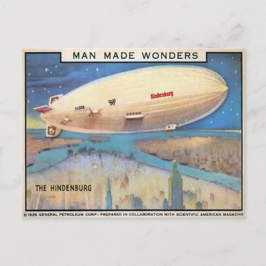 Vintage Briefkaart Hindenburg (Voorkant)