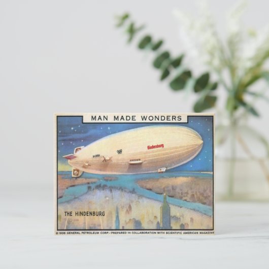 Vintage Briefkaart Hindenburg (Staand voorkant)