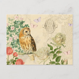 Vintage briefkaart met mooie rozen