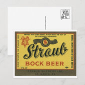 Vintage Briefkaart op het etiket (Voorkant / Achterkant)