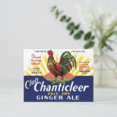 Vintage Briefkaart op het etiket (Staand voorkant)