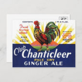 Vintage Briefkaart op het etiket (Voorkant / Achterkant)