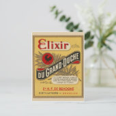 Vintage Briefkaart op het etiket (Staand voorkant)