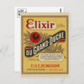 Vintage Briefkaart op het etiket (Voorkant / Achterkant)