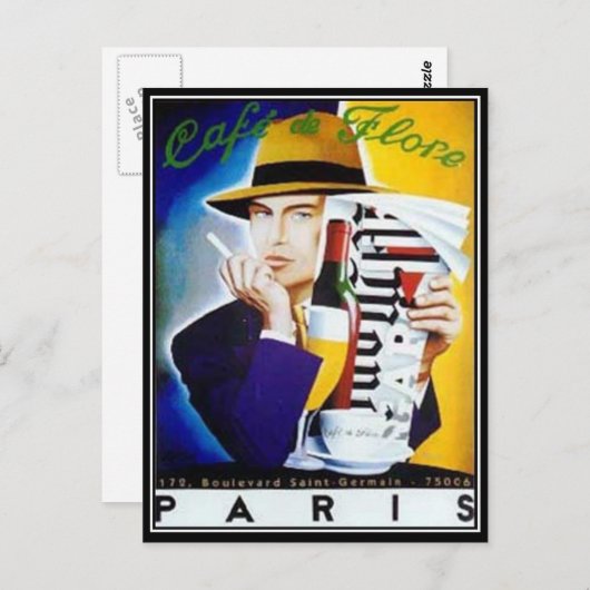 Vintage Briefkaart Parijs (Voorkant / Achterkant)