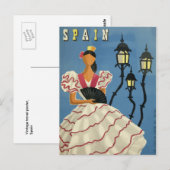 Vintage briefkaart poster Spanje (Voorkant / Achterkant)
