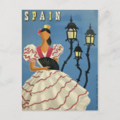 Vintage briefkaart poster Spanje (Voorkant)