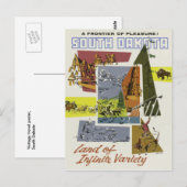 Vintage-briefkaart South Dakota Verenigde Staten Briefkaart (Voorkant / Achterkant)