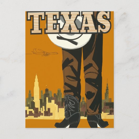 Vintage briefkaart Texas USA (Voorkant)