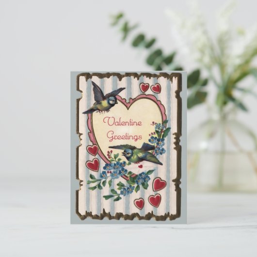 Vintage Briefkaart Valentijn (Staand voorkant)