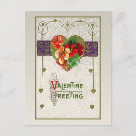 Vintage Briefkaart Valentijn (Voorkant)