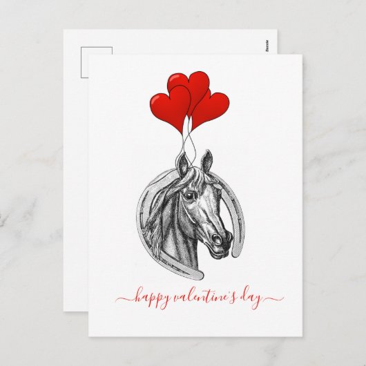 Vintage Briefkaart Valentijnsdag (Voorkant / Achterkant)