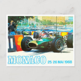 vintage Briefkaart van de Grote Prijs van Monaco v