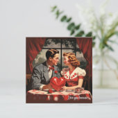 Vintage Briefkaart van Floral Heart Valentijn (Staand voorkant)