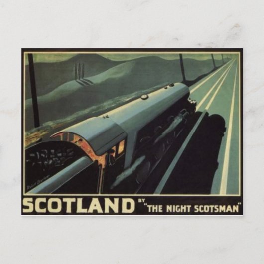 Vintage Briefkaart van stoomlocomotieven (Voorkant)