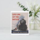 Vintage Briefkaart van stoomlocomotieven (Staand voorkant)